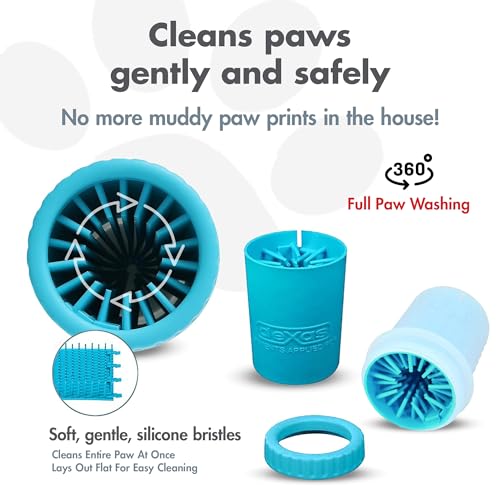 Dexas MudBuster Limpiador portátil para patas de perro, Azul, Pequeño