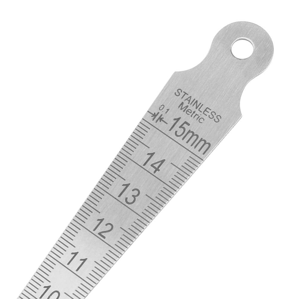 Regla de Medición Regla de Calibre de Espesor de Acero Inoxidable 0-15mm