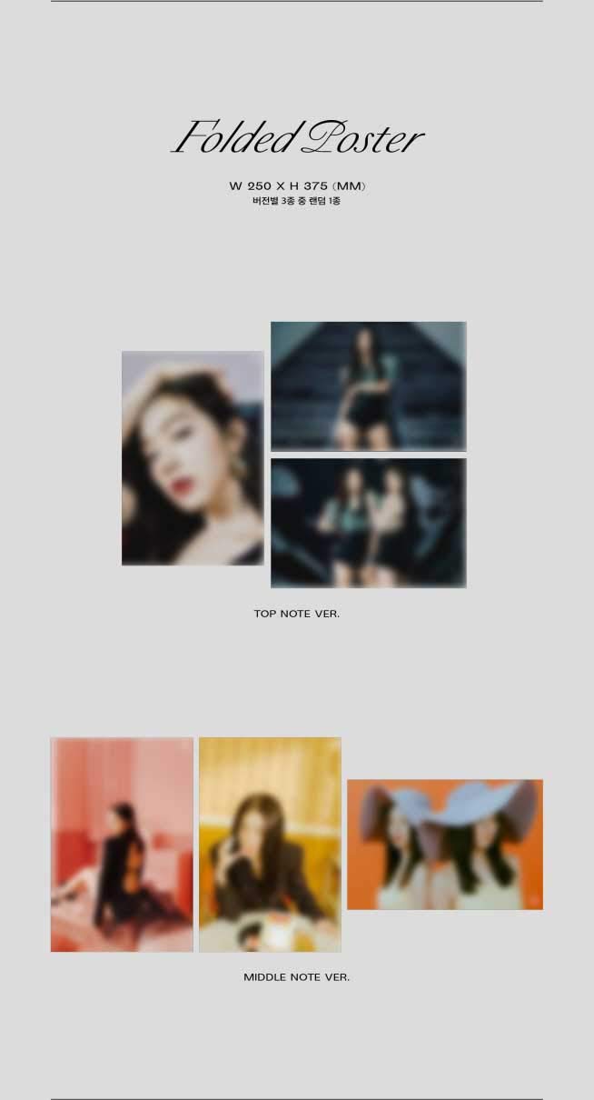 Red Velvet Irene & Seulgi - Álbum de monstruo (1er mini álbum), póster plegado+juego de tarjetas de fotos adicionales (nota media)