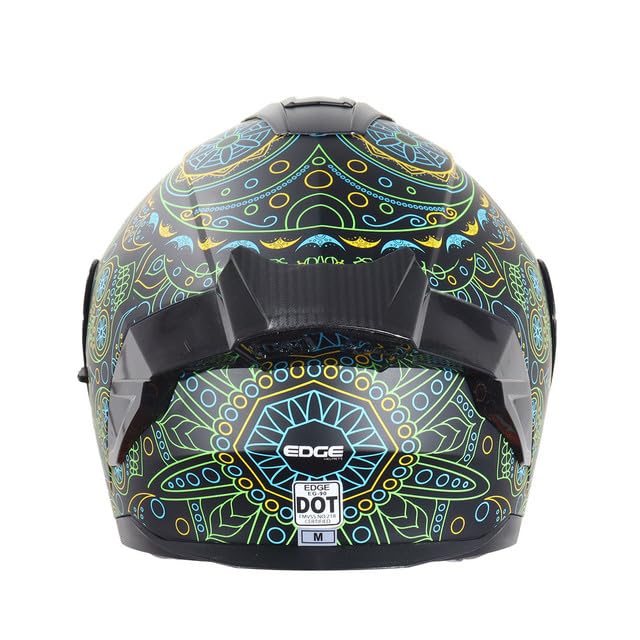 Casco Para Moto Integral BOSTON - Casco Motocicleta Marca EDGE - Visor Doble ANTIVAHO - Cascos Para Motos Certificados Dot Moto - Accesorios Para Moto Motocross Motocicleta Mujer Hombre Cascos De Moto