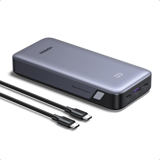 Batería Portátil UGREEN Nexode 20000mAh Negro con 3 Puertos 30W Compatible con Galaxy y iPhone