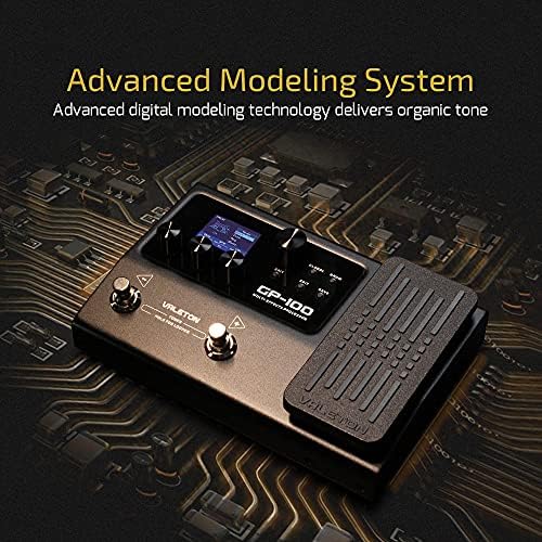 Pedal de Efectos de Guitarra VALETON Negro con 140 Efectos Integrados y 198 Presets para Hombre