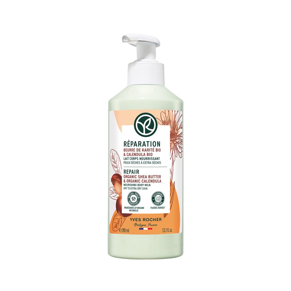 Yves Rocher | Crema Corporal Reparadora Y Nutritiva | Piel Seca | con Karité | 390 ml