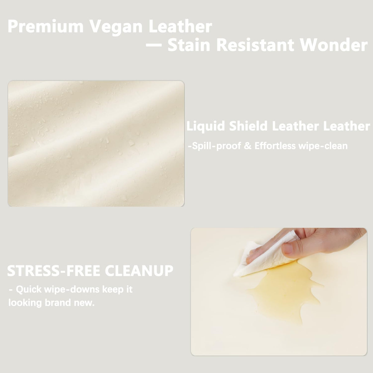 Funda para cambiador de piel vegana, 31 x 16 pulgadas, impermeable, lavable, extra gruesa, portátil y antideslizante, se adapta a cambiadores estándar (blanco)