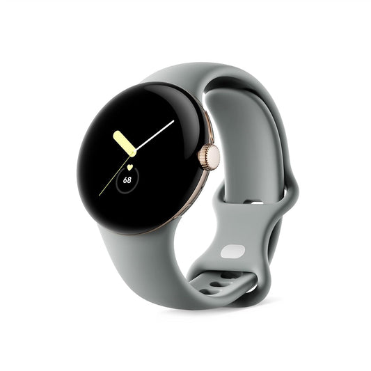Reloj Inteligente Google Pixel Watch Android Dorado Mate Reacondicionado 41 mm con Fitbit y Correa Avellanado