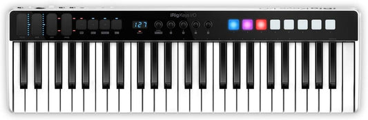 IK Multimedia IP-IRIG-KEYSIO25-IN iRig Keys I/O Estación de trabajo de creación musical de 25 teclas, controlador MIDI con interfaz de audio integrada, 49- Tecla, 49-key