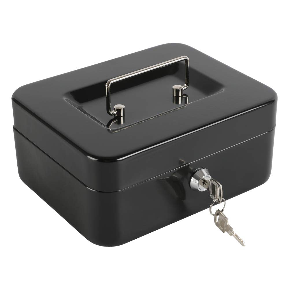 Caja para Dinero Xydled Acero Mediano con Bandeja Extraíble y Cerradura de Llave