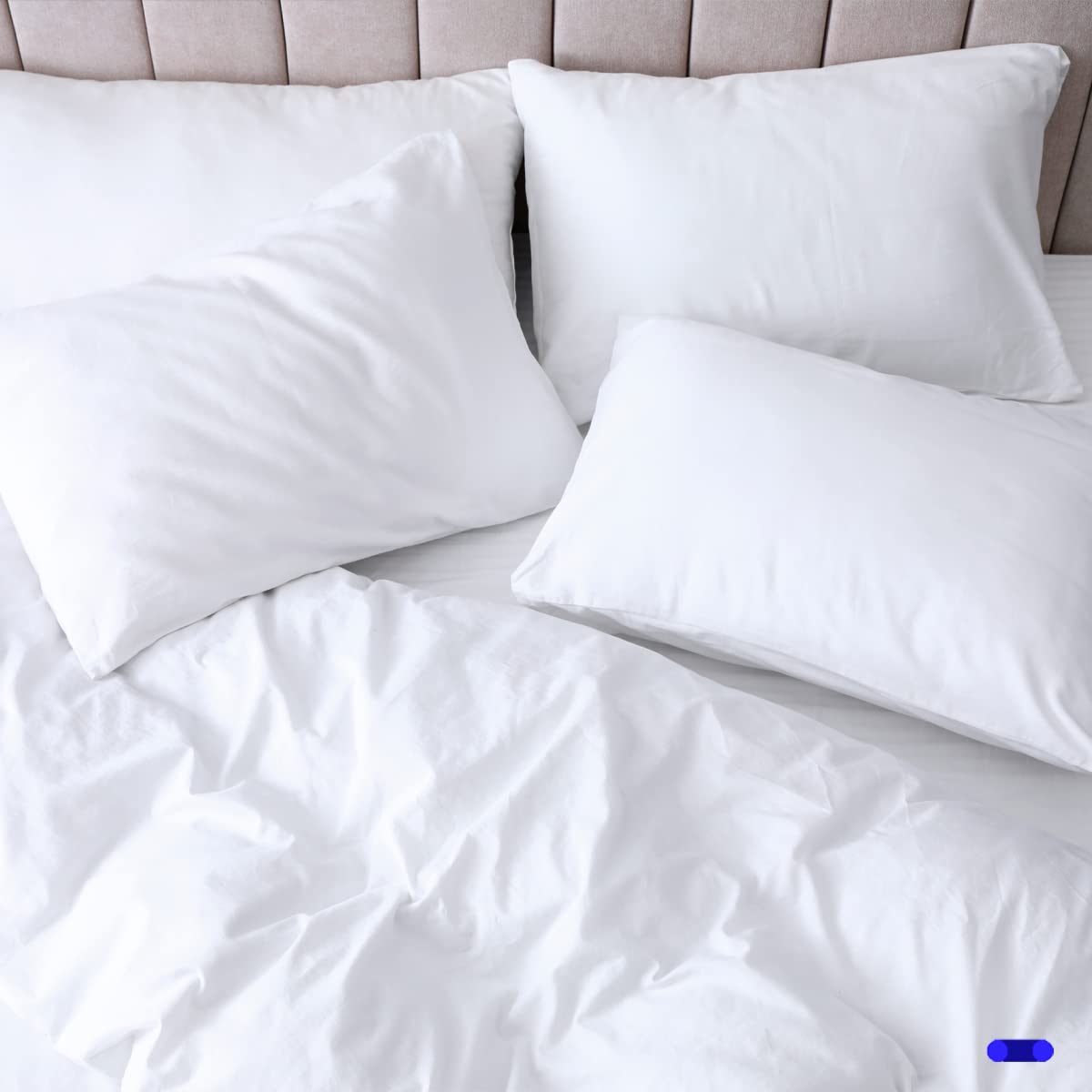 KITUL Pack Almohada para Cuello Estándar Suaves al Alto Vacio Calidad Hotelera (Algodón, 2 Pack Estandar)