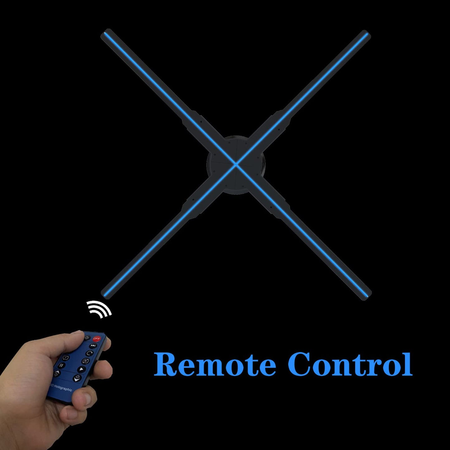 Proyector de Holograma 3D con WiFi y Bluetooth 52 cm para Negocios y Fiestas