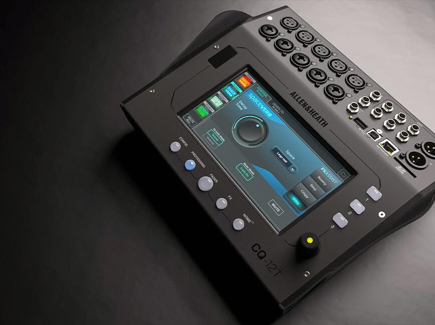 Mezclador Digital Allen & Heath CQ-12T Bluetooth y Pantalla Táctil de 7 Pulgadas