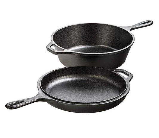 Lodge LCC3 Pre-Seasoned Cast-Iron Combo Cooker, 3-Quart