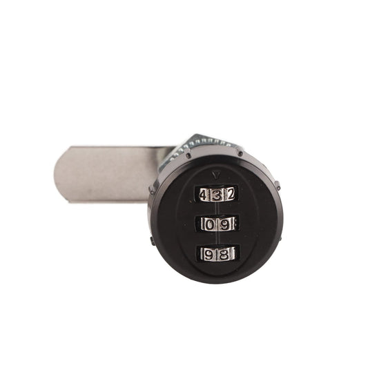 Cerradura codificada Combinación de código de 3 dígitos Plata Aleación de zinc Conveniente Cam Contraseña Cerradura Gabinete Cajón Armario Seguridad Codificación Cerradura(L=30.5 19~23mm柜厚)
