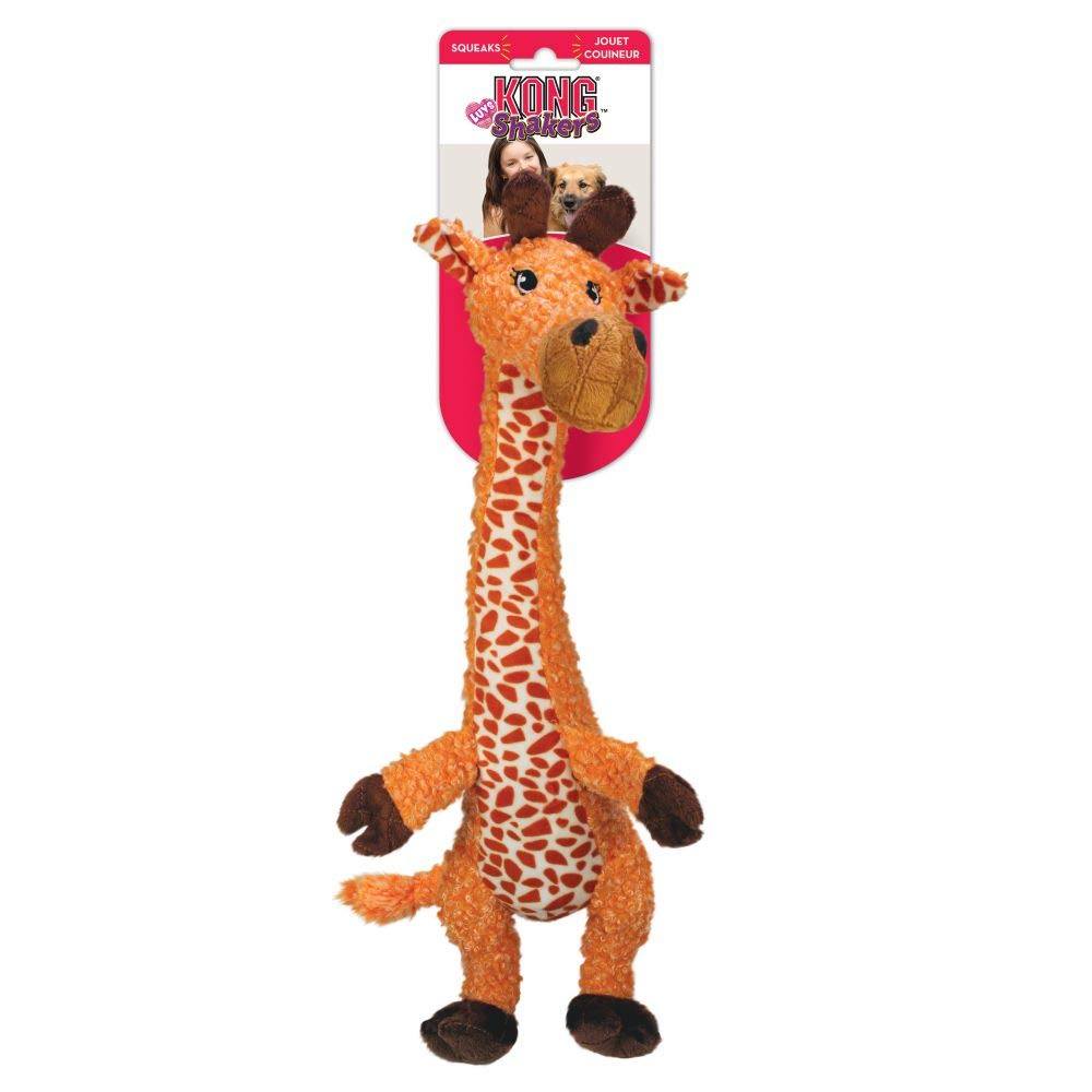KONG Jirafa Alargada Chica: Juguete para Perro, Juguete de Animal, Naranja, Chico, Indoor, Animales, SLV33, Portable, Lightweight, Poliéster, Tug Toy, 1 unidad