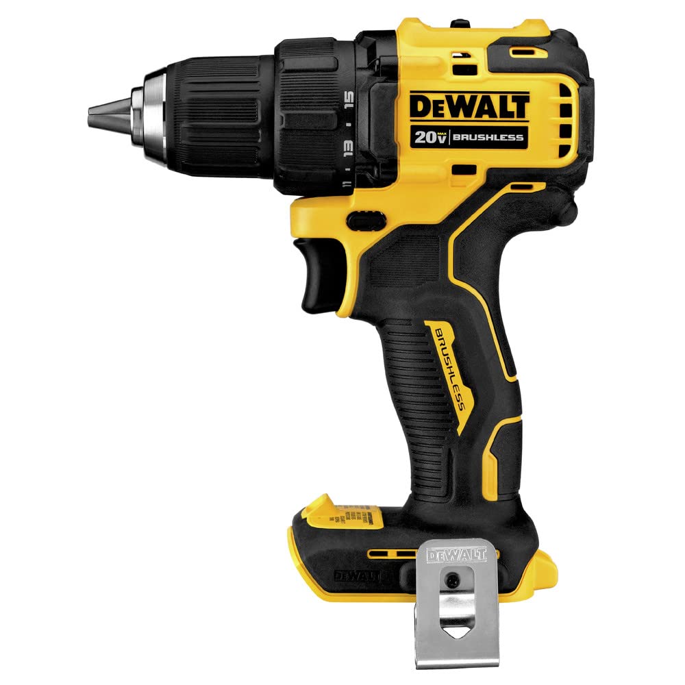 DEWALT ATOMIC 20V MAX* Taladro inalámbrico, 1/2 pulgadas, solo herramienta (DCD708B)