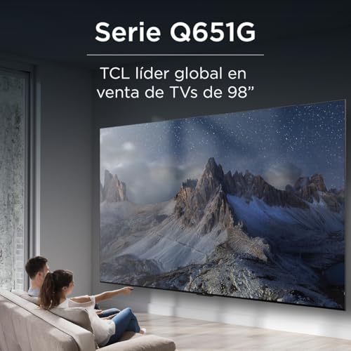 TCL Smart TV Pantalla 43" 43Q651G Google TV QLED 4K | HDR 10 250 NITS | 60 Hz | Dolby Audio Digital + | Compatible con Alexa