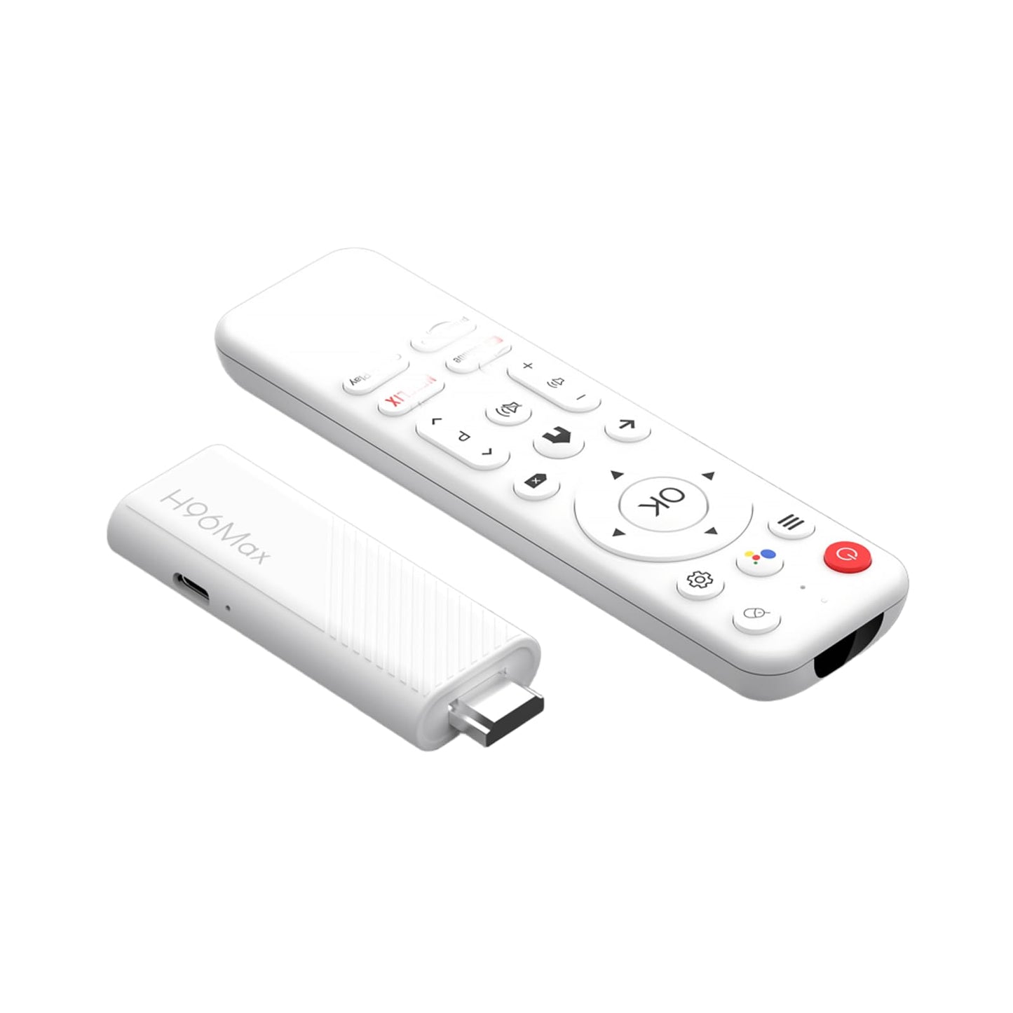 H96 MAX Android 14.0 TV Stick ATV Quad-Core WiFi6 2.4G/5.8Ghz BT5.0 4K AV1 Ultra HD Control de Voz Reproductor Hogar Inteligente