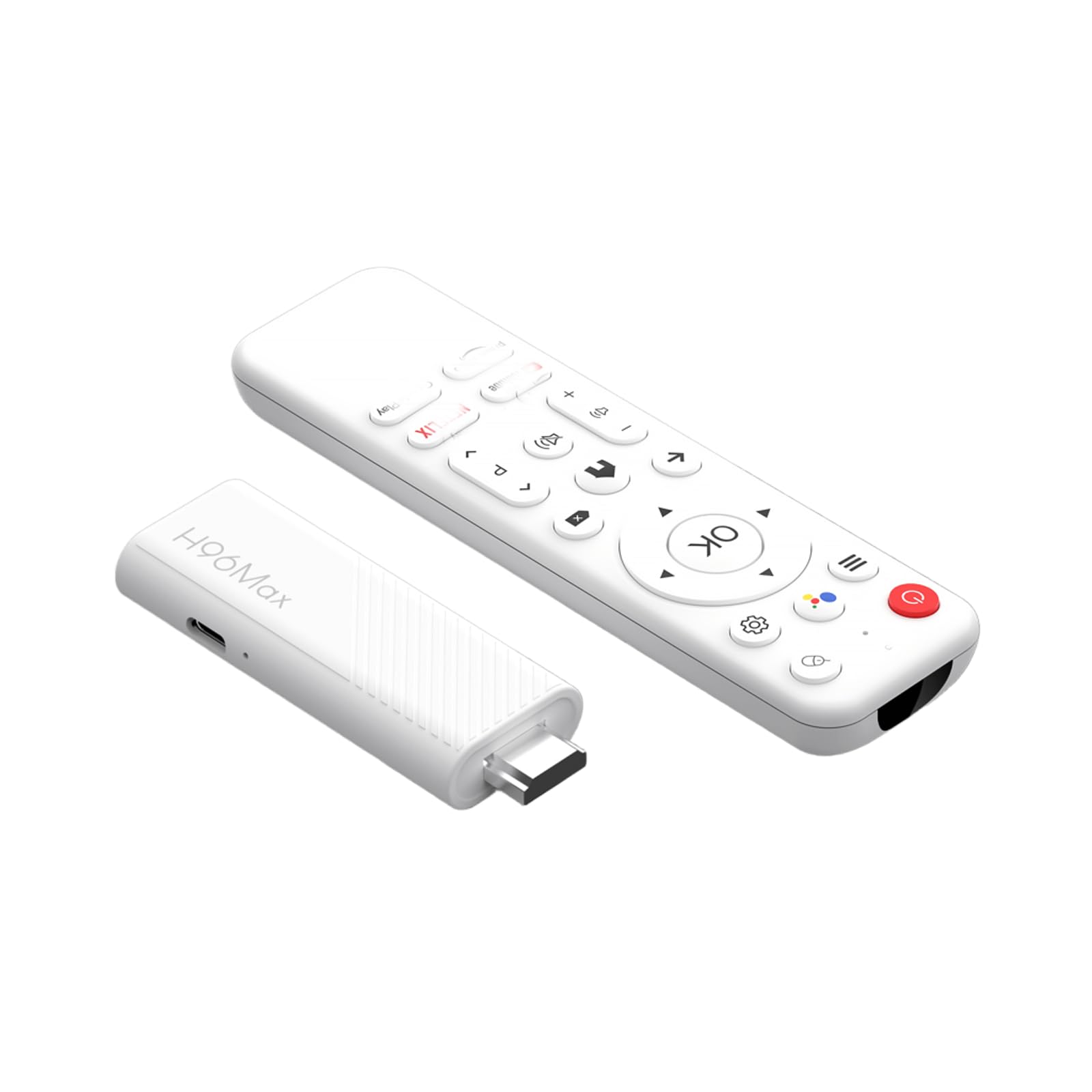 H96 MAX Android 14.0 TV Stick ATV Quad-Core WiFi6 2.4G/5.8Ghz BT5.0 4K AV1 Ultra HD Control de Voz Reproductor Hogar Inteligente