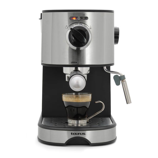Cafetera TAURUS EUFORIA Acero Inoxidable 20 Bares con Espumador de Leche y Control de Vapor
