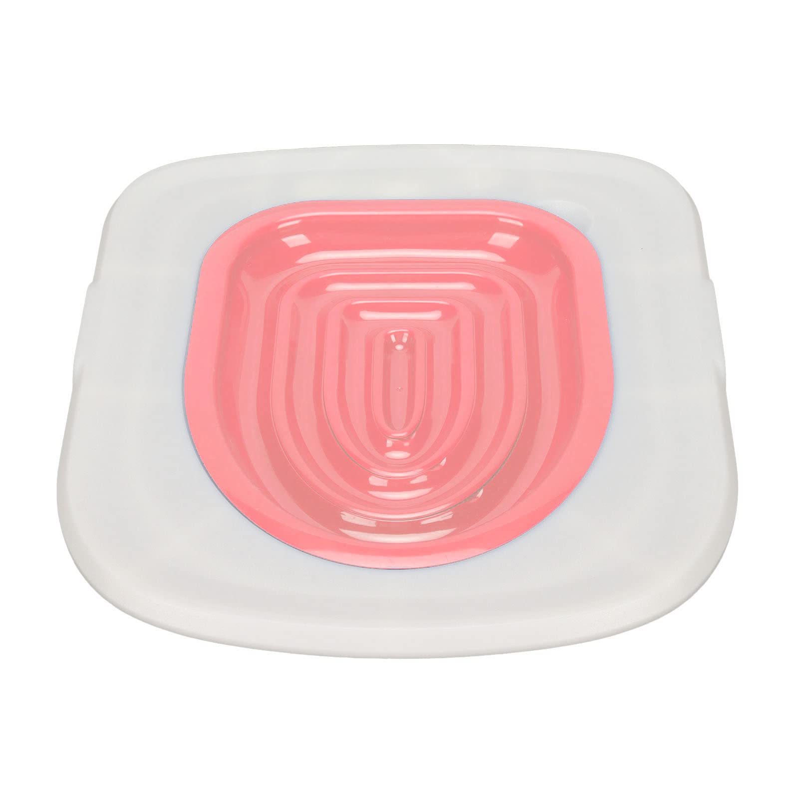 Entrenador de Inodoro para Gatos, Alta Capacidad de Carga, Bandeja Blanca con Soporte Interior Rosa para el Hogar