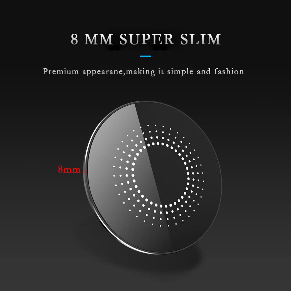 HONGYEE Almohadilla de Carga inalámbrica de 30 W, Cargador inalámbrico de 30 W, Cargador inalámbrico rápido, Carga inalámbrica Qi Compatible con Samsung Galaxy, Cargador rápido Compatible con iPhone