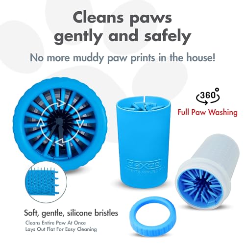 Dexas MudBuster - Lavadora portátil para Patas de Perro, tamaño Mediano, Color Azul Profesional