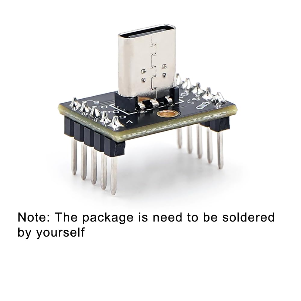 Breakout Board USB Tipo C Treedix Hembra Vertical Placa Convertidor PCB 2 Unidades