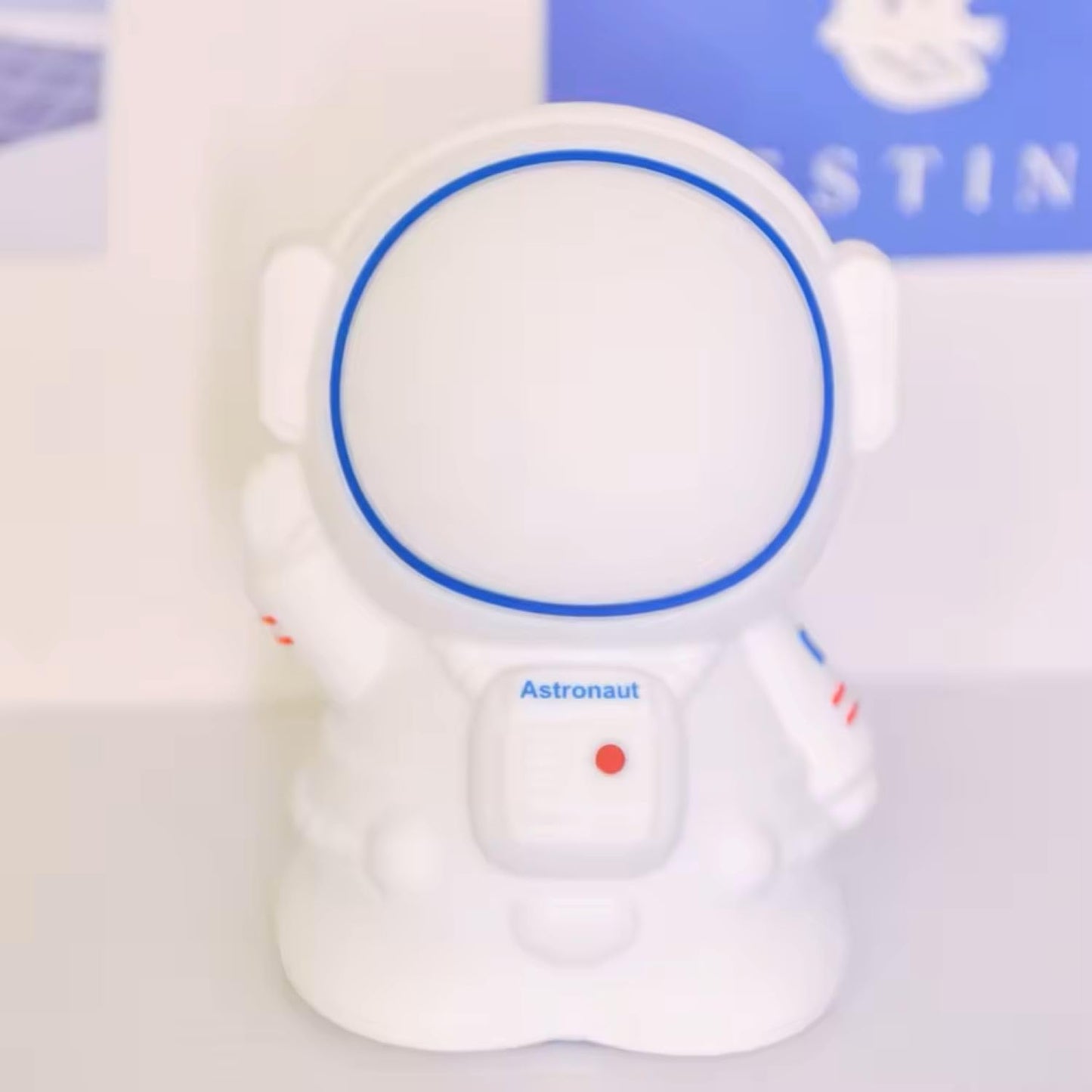 Fuwu, astronauta proyector de galaxias y estrellas, 3 filminas diferentes para proyectar con sonido incluida, lampara proyector de estrellas. (Proyector Blanco)
