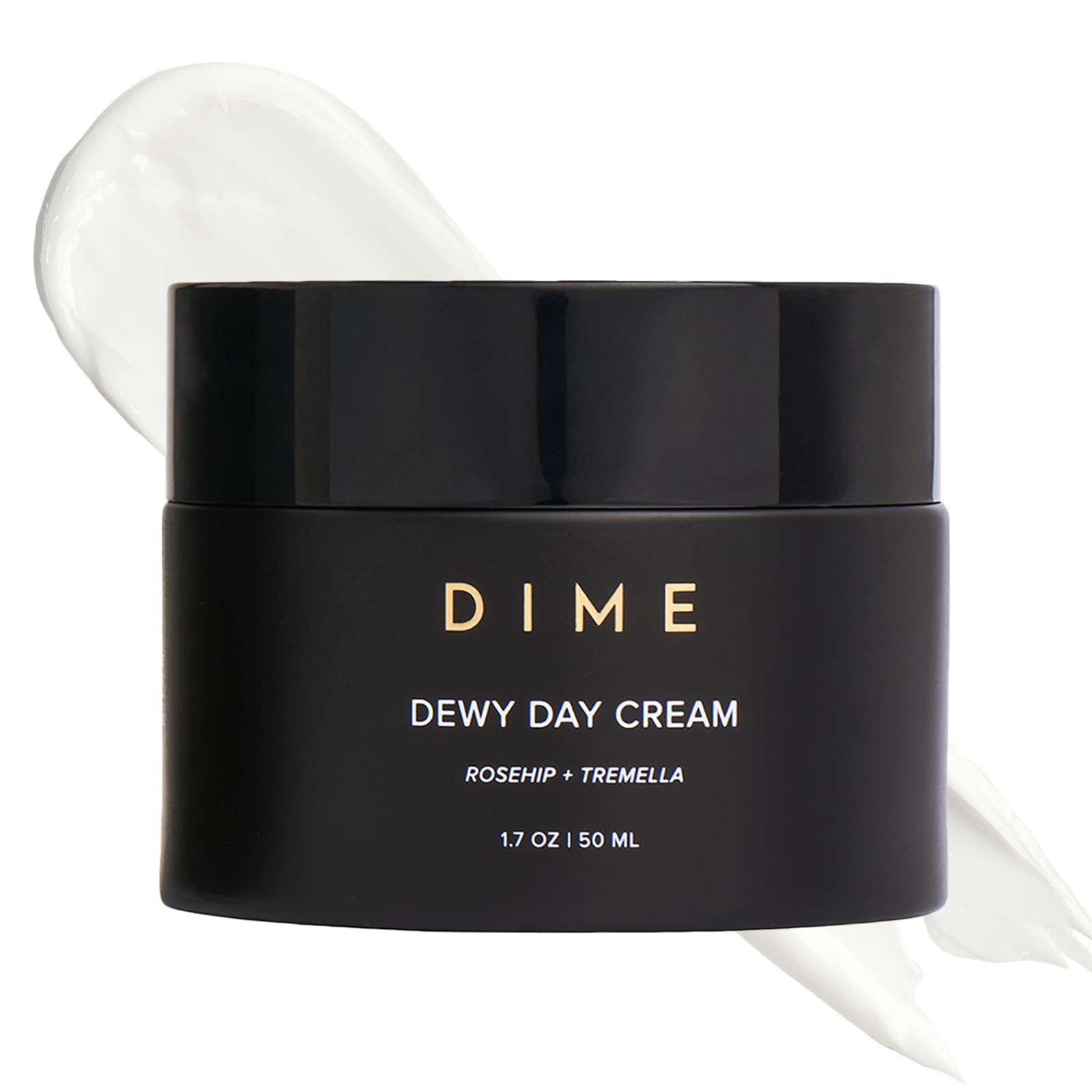 Dime Beauty Dewy Day Cream, Light moisturizer with Rosehip and Tremella Promoting Collagen and Elastin Growth, 1 Count