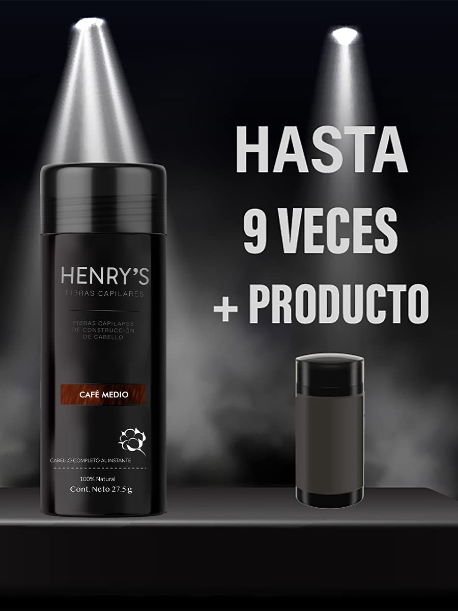 Fibras Capilares, CAFE MEDIO, Solución para la Calvicie, Caida de Cabello, Alopecia o falta de Volumen. 27.5 gramos, Sin aplicador. Fibras de Construcción de Cabello. Ideal para el Cabello Delgado. Fibras de Algodón 100% Natural. Voluminizador y texturiza
