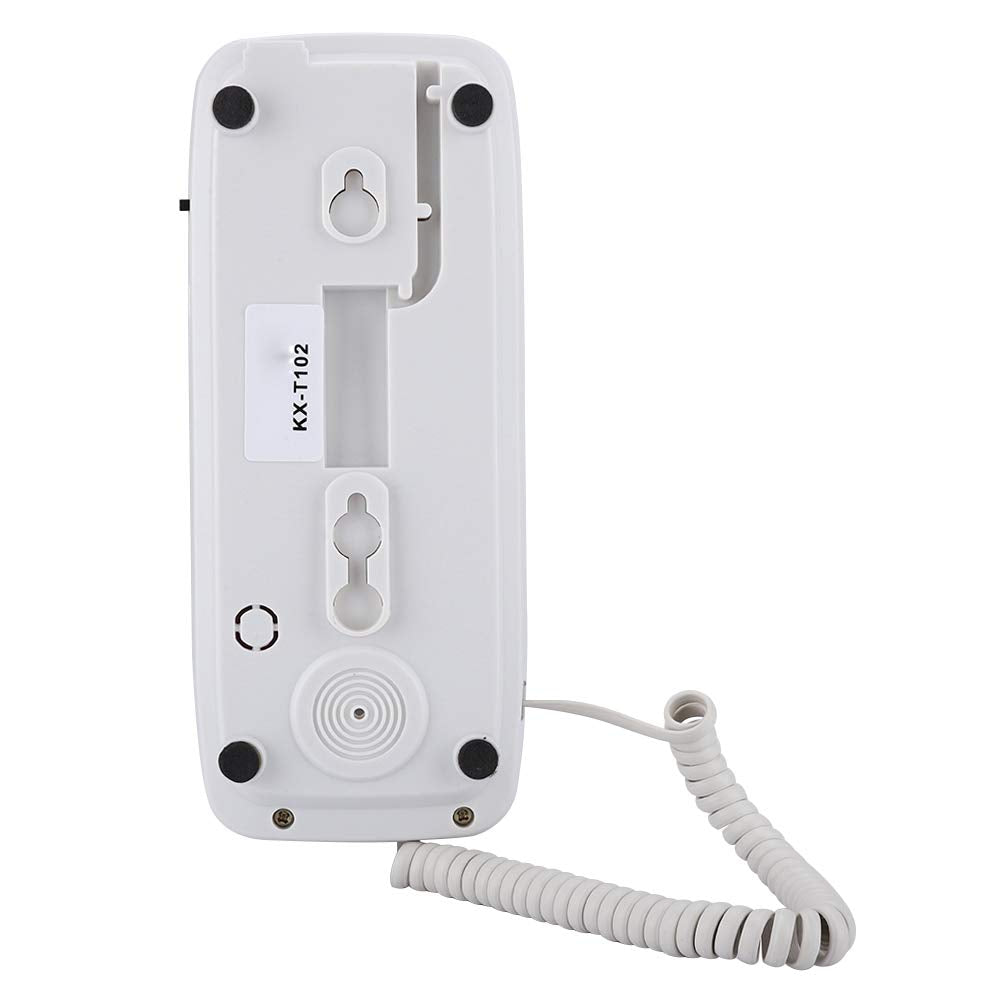 Diyeeni Teléfono de Tínea Fija de Montaje en Pared Sin Identificador de Llamadas. Teléfono de Casa para Hotel y Familia. Telefono Empresarial para Hotel y Familia.(blanco)