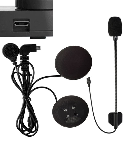 FreedConn - Micrófono de intercomunicación Bluetooth [Auriculares actualizados de 5 pines] Altavoz para KY Pro TCOM-VB/TCOM-SC (interfaz micro USB para auriculares de 5 pines)
