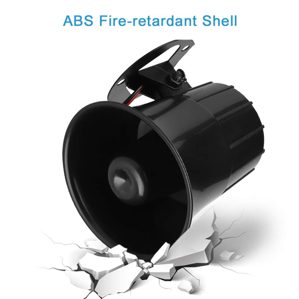 Sirena de Alarma 110 dB con Cable DC 12V para Protección de Seguridad en Hogar y Aire Libre