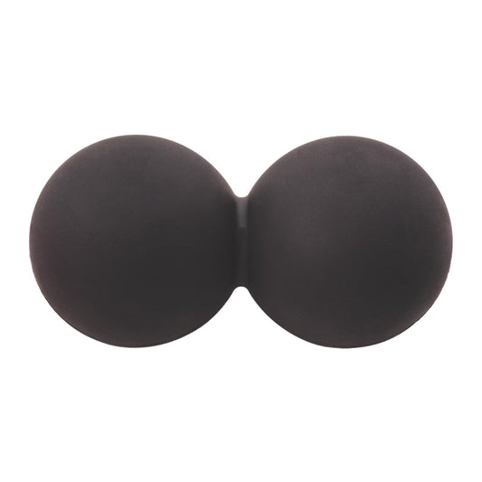Champion Sports - Pelota de masaje de cacahuete, 2.5 pulgadas, goma negra, bolas de rodillo de tela profundo para mayor movilidad, alivio del punto de gatillo en los pies, espalda, cuello, hombros,