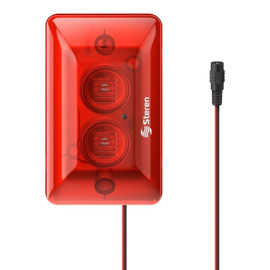 Alarma Sonora Wi-Fi Steren roja con luz estroboscópica