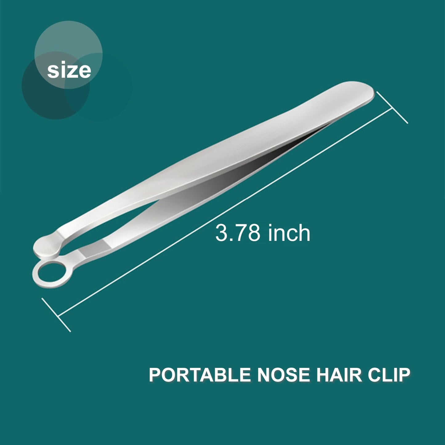 Hysotok - Cortapelos para nariz, tijeras de pelo de acero inoxidable para nariz, punta redonda, fácil de cortar, pinzas para recortar el pelo de nariz, cejas para hombres y mujeres