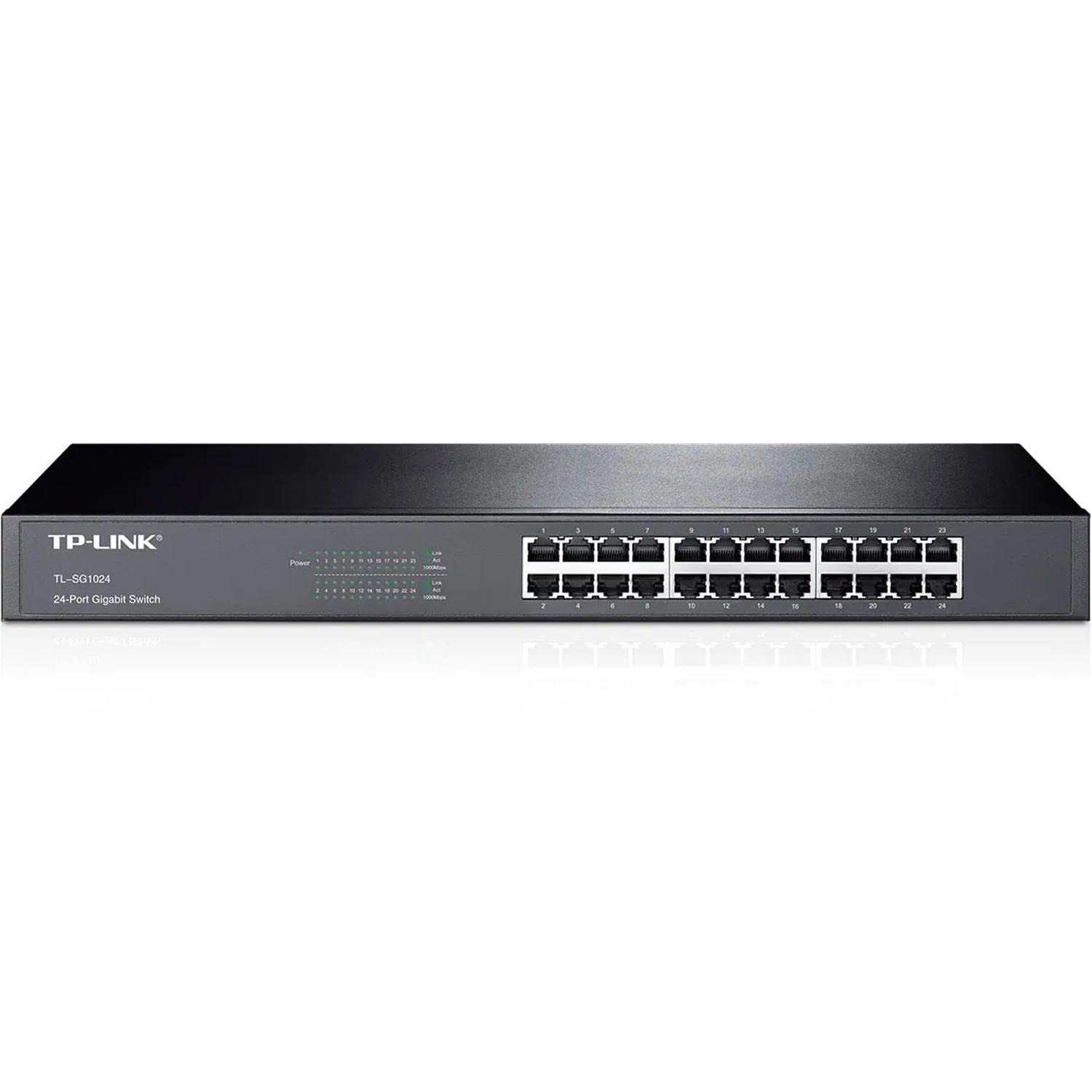 TP-Link TL-SG1024 Interruptor Gigabit con cubierta de acero para escritorio, 24 Port Rack