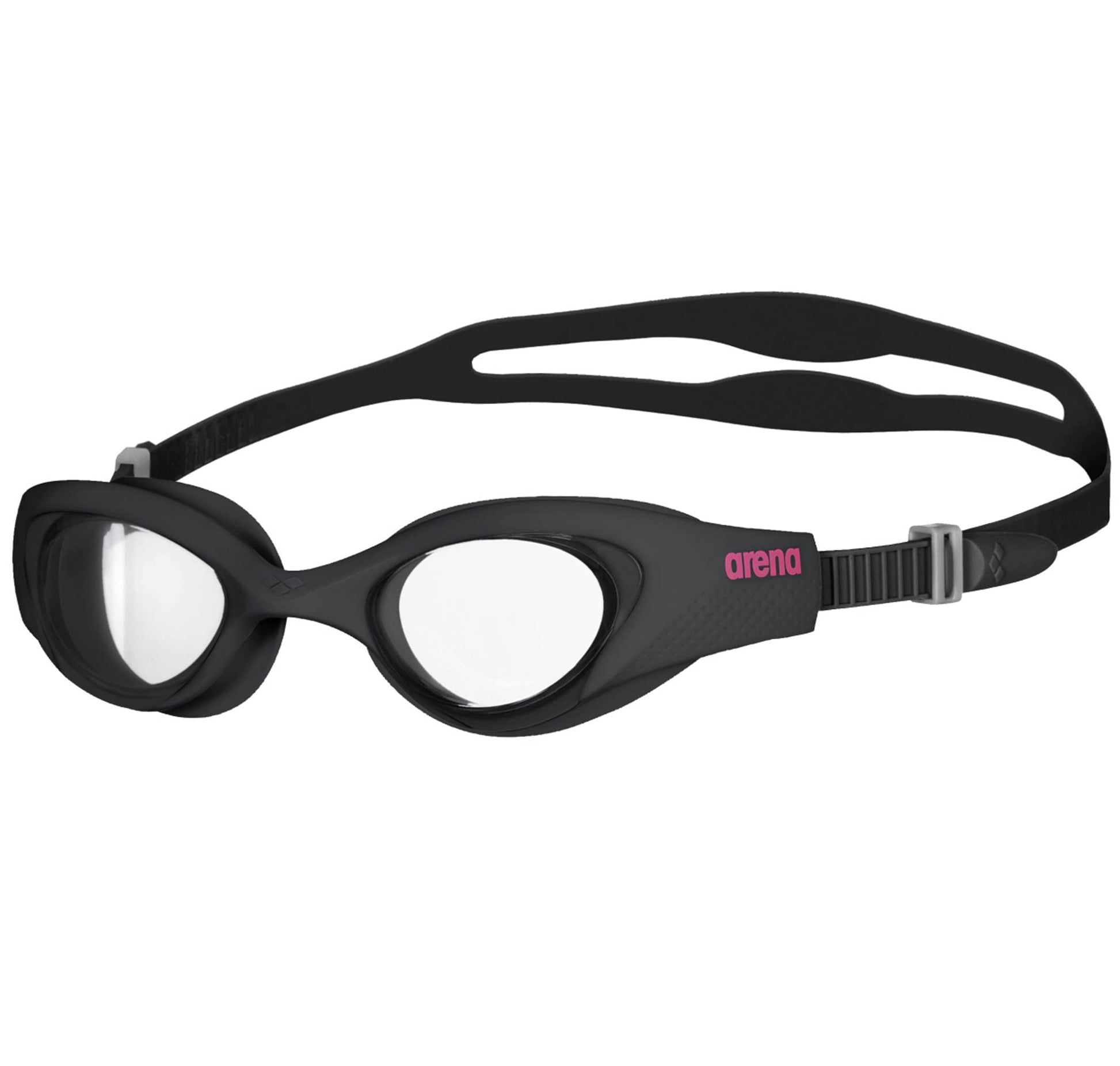 ARENA The One - anteojos de natación para Mujer, Ajuste hermético, a Prueba de órbitas, Lentes antivaho, policarbonato antiespejo, Transparente/Negro/Negro