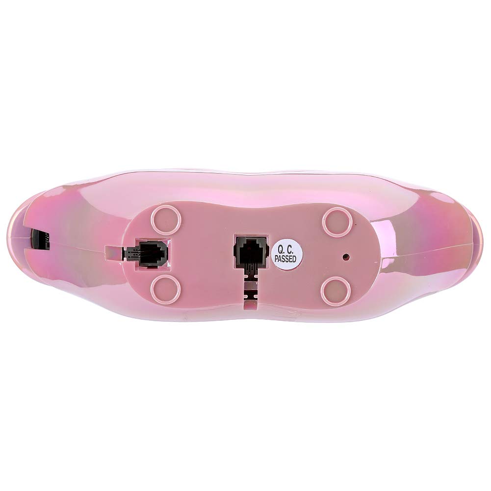 Teléfono Rosa galvanizado en Forma de Labio, Almacenamiento de números de Soporte WX-3016 Teléfono Fijo de Moda, teléfono de Escritorio en casa Teléfono con Cable para