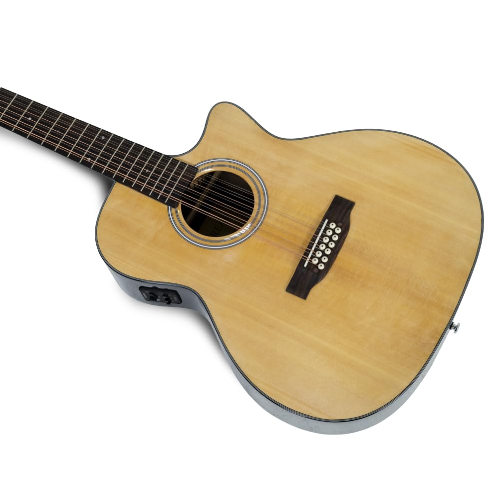 Guitarra Electroacústica Aureal 12 Cuerdas Aag-12st Natural