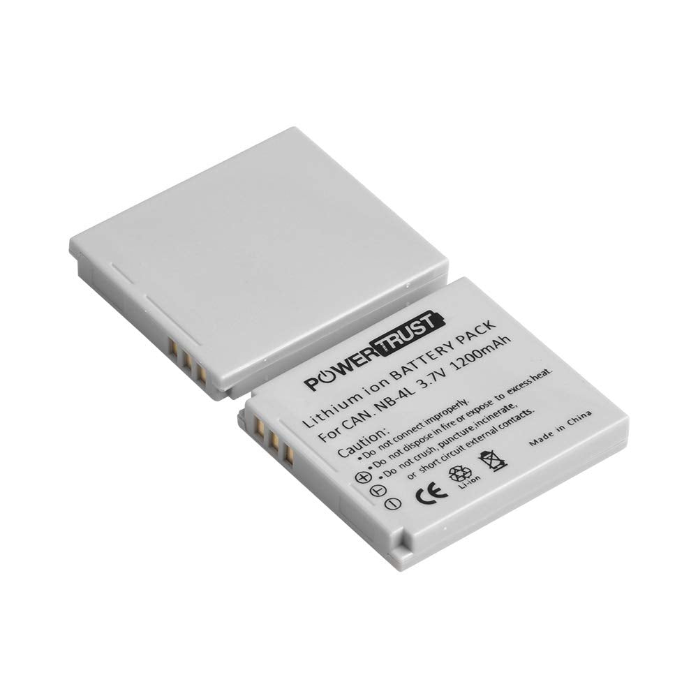 Batería PowerTrust para Canon PowerShot 1200 mAh 2 Unidades