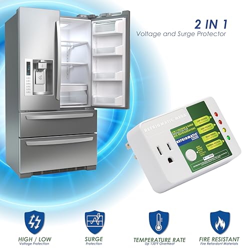 Protector de Sobretensiones Refrigmatic MEGA para Refrigeradores Grandes de 27 Pies Cúbicos o Más