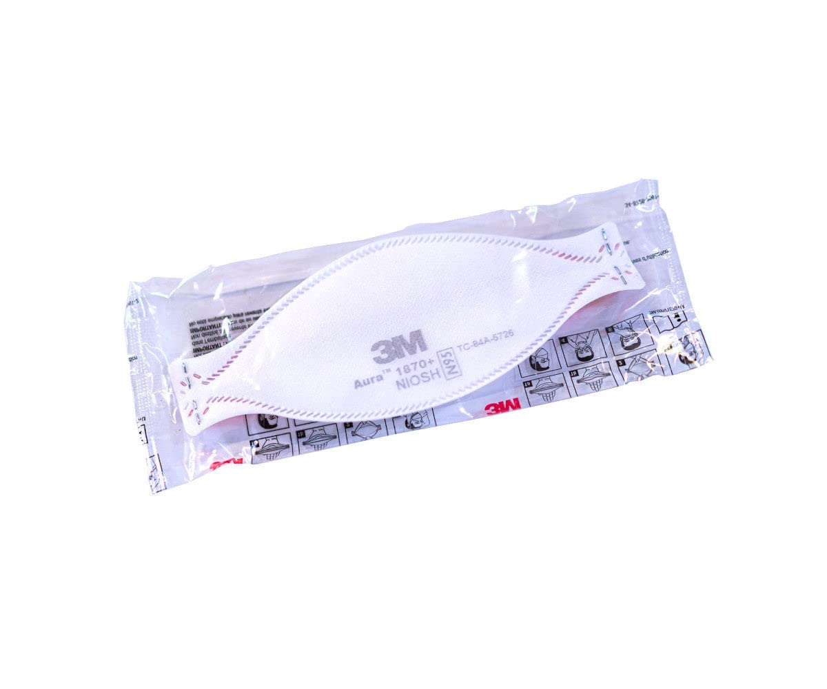 Mascarilla 3M Aura 1870+ Certificado Niosh Paquete 20