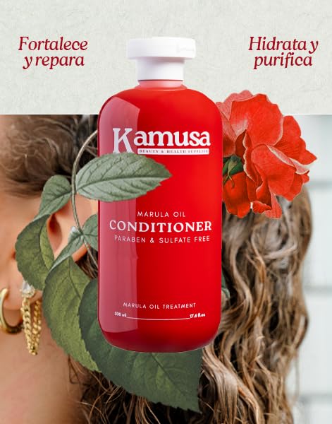 Kamusa Acondicionador de Marula Sin Sulfatos ni Parabenos, Reparador 500ml