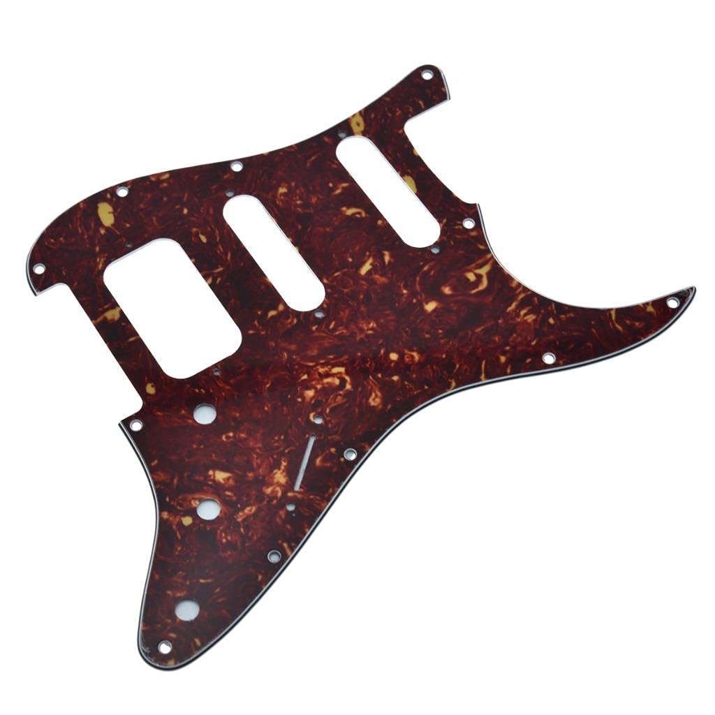 Dopro Golpeador de guitarra Strat HSS de 11 agujeros, 2 tripulaciones Humbucking para American FD Stratocaster clásico Tortoise