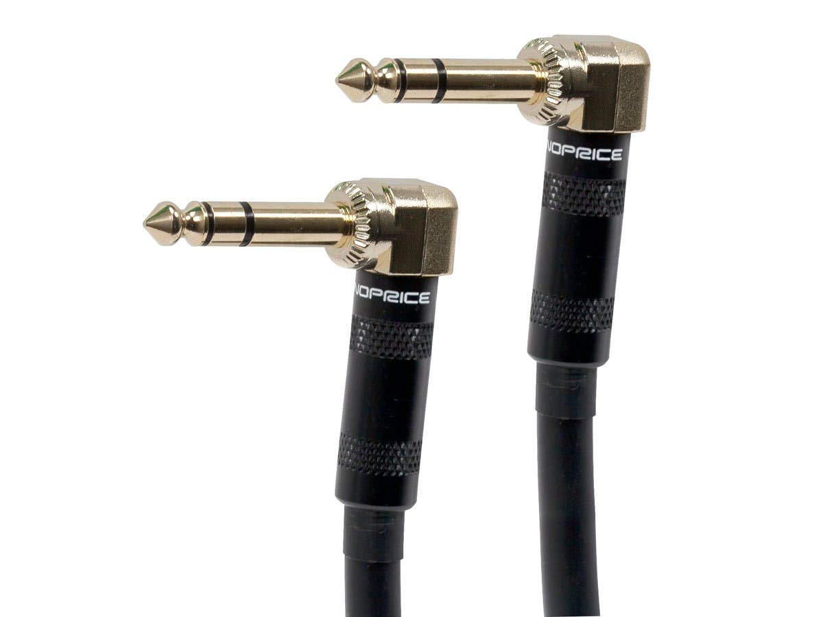 Cable de Pedal de Guitarra Monoprice Premier Series Negro Con Conectores en Ángulo Recto