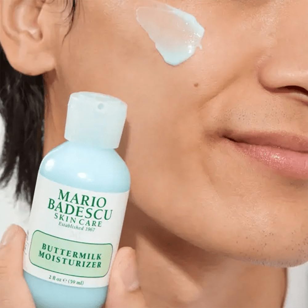 Mario Badescu Crema hidratante facial de suero de leche para mujeres y hombres, crema hidratante facial ideal para piel mixta o seca, crema facial hidratante con ácido láctico y extracto de tomillo, 59 ml