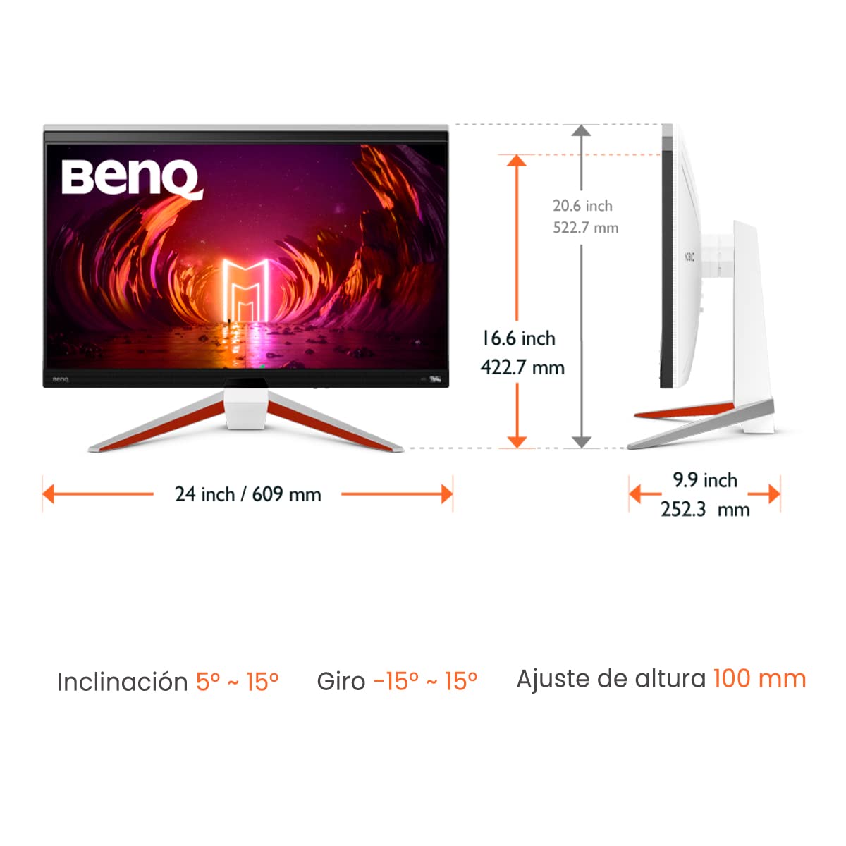 Monitor BenQ MOBIUZ EX2710U 27 Pulgadas UHD HDRi IPS 144Hz 1ms FreeSync Premium Pro Bisel Delgado