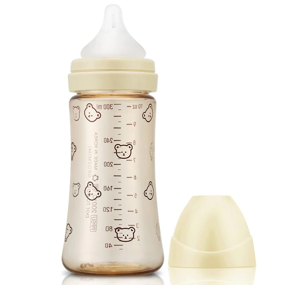 GROSMIMI Biberón Ppsu Sin Bpa (10 Oz, Bear_Pure Gold)