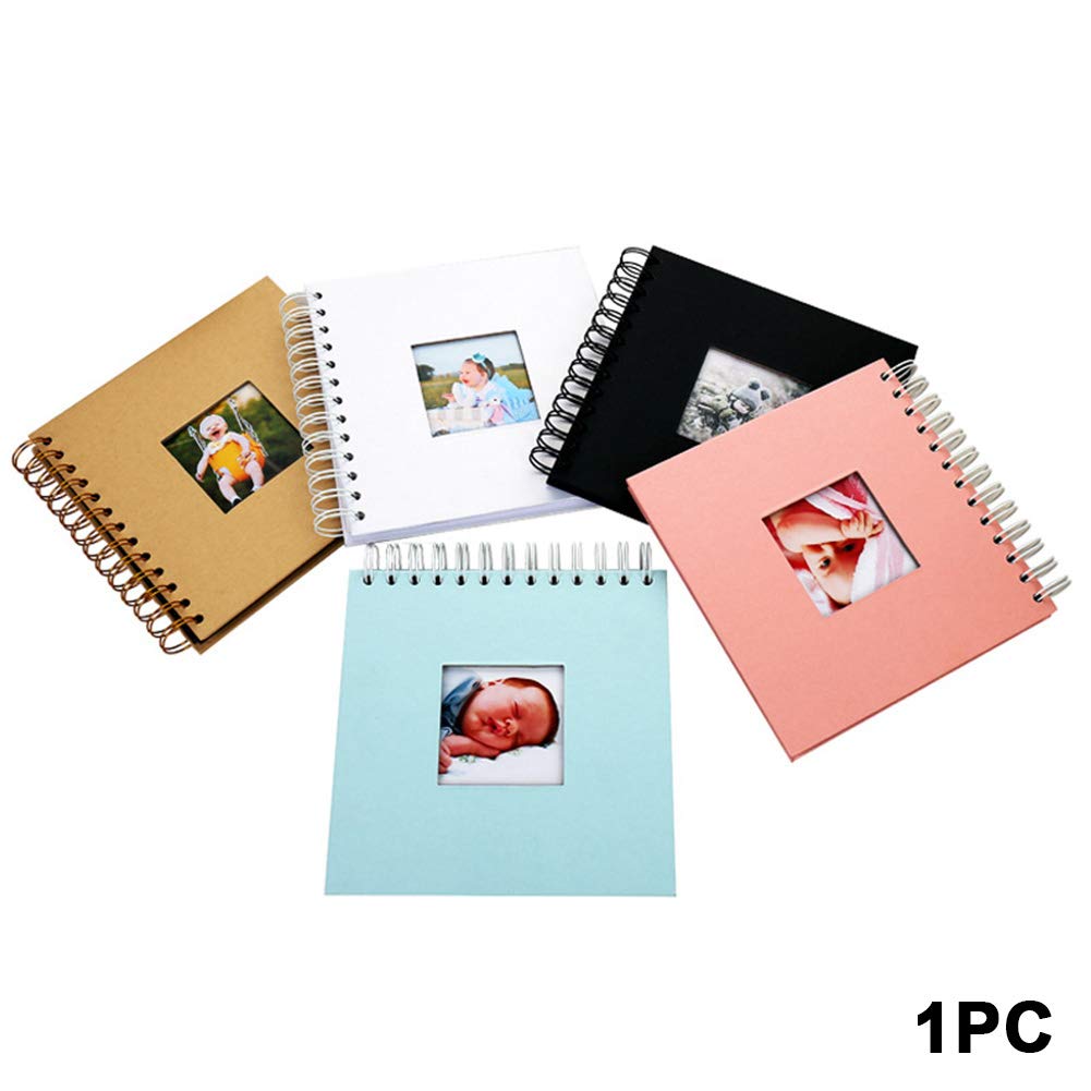 Álbum de Fotos para Niños con 20 Hojas Papel 6 Pulgadas para Manualidades y Bodas