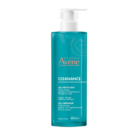 Avène Cleanance, Gel Limpiador para Piel Grasa, 400ml